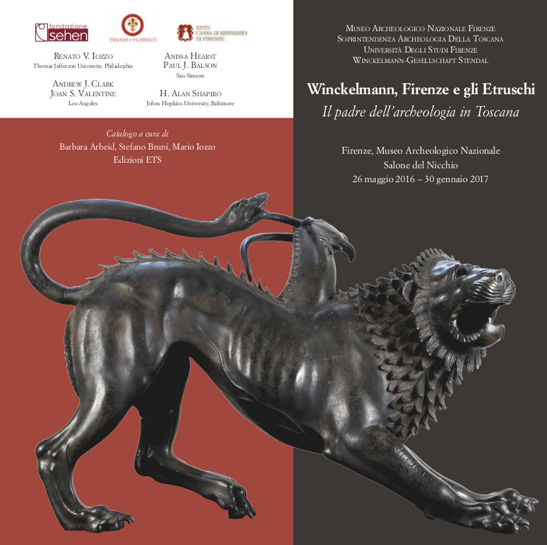 Firenze, MAF – Museo Archeologico Nazionale. Winckelmann, Firenze e gli Etruschi. Il padre dell%u2019archeologia in Toscana