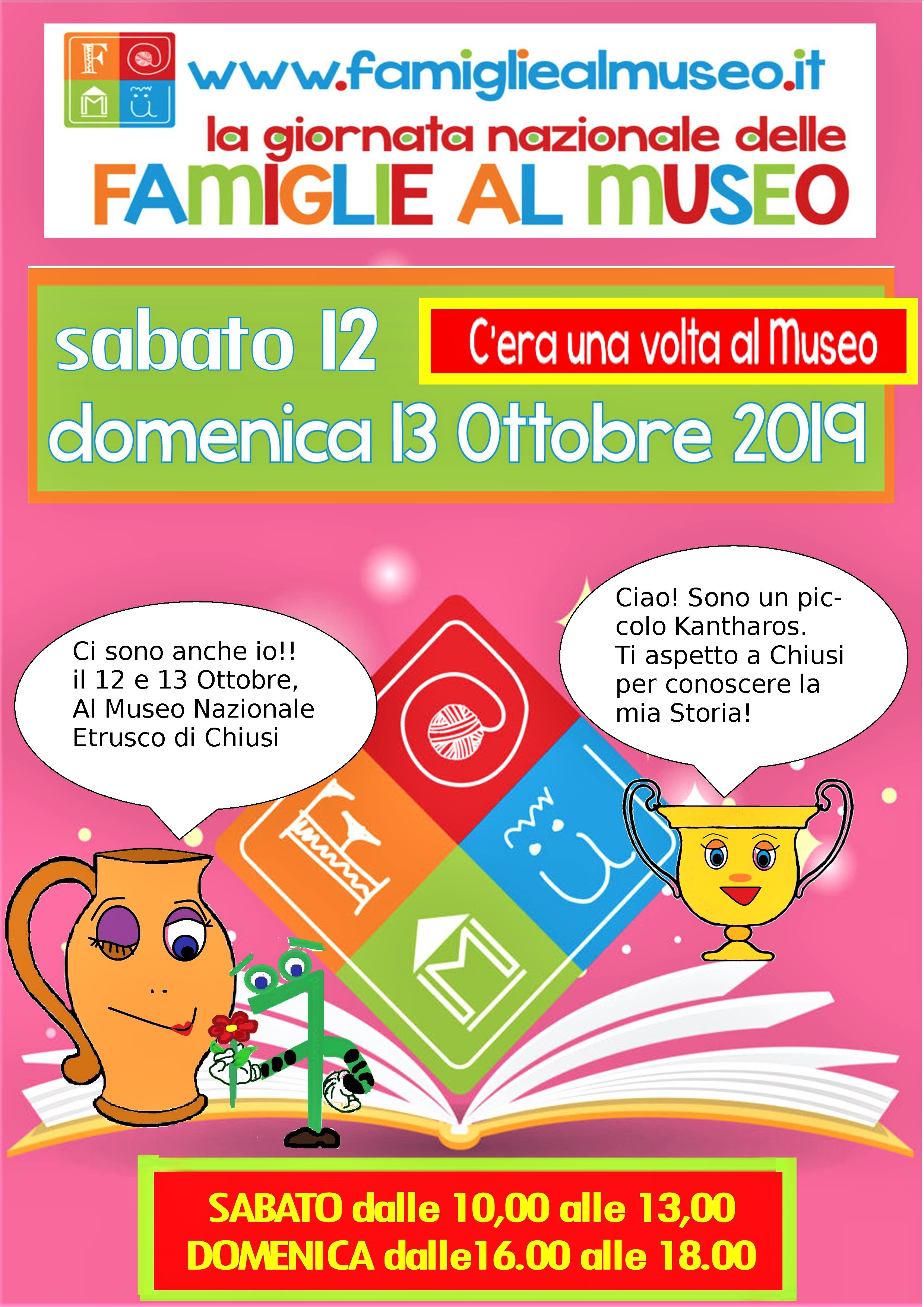 Chiusi (SI) – Museo nazionale Etrusco. F@mu 2019 Visite guidate e laboratorio di scrittura creativa per famiglie