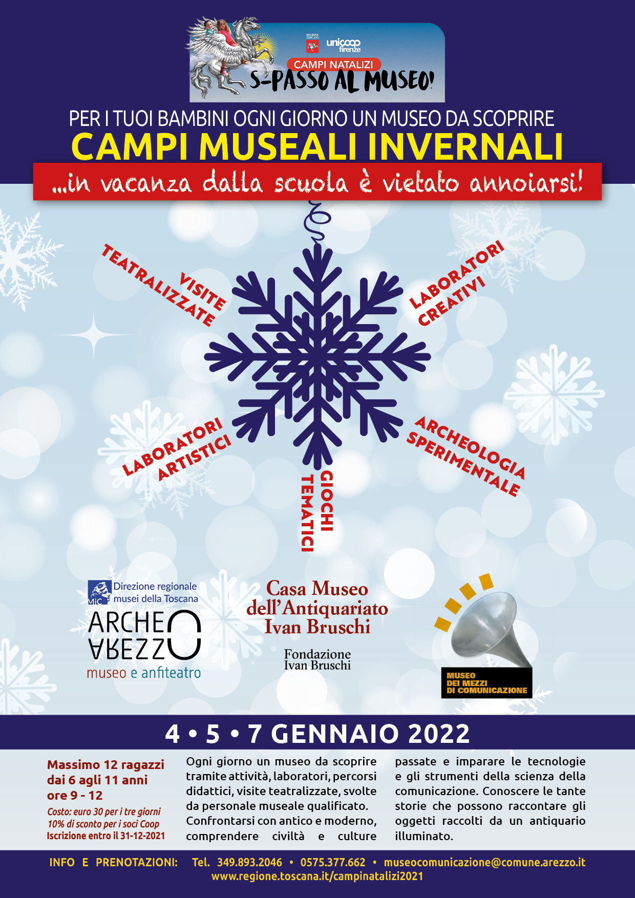 Arezzo – Museo Archeologico Nazionale “Gaio Cilnio Mecenate”. Campi museali invernali per bambini da 6 a11 anni.