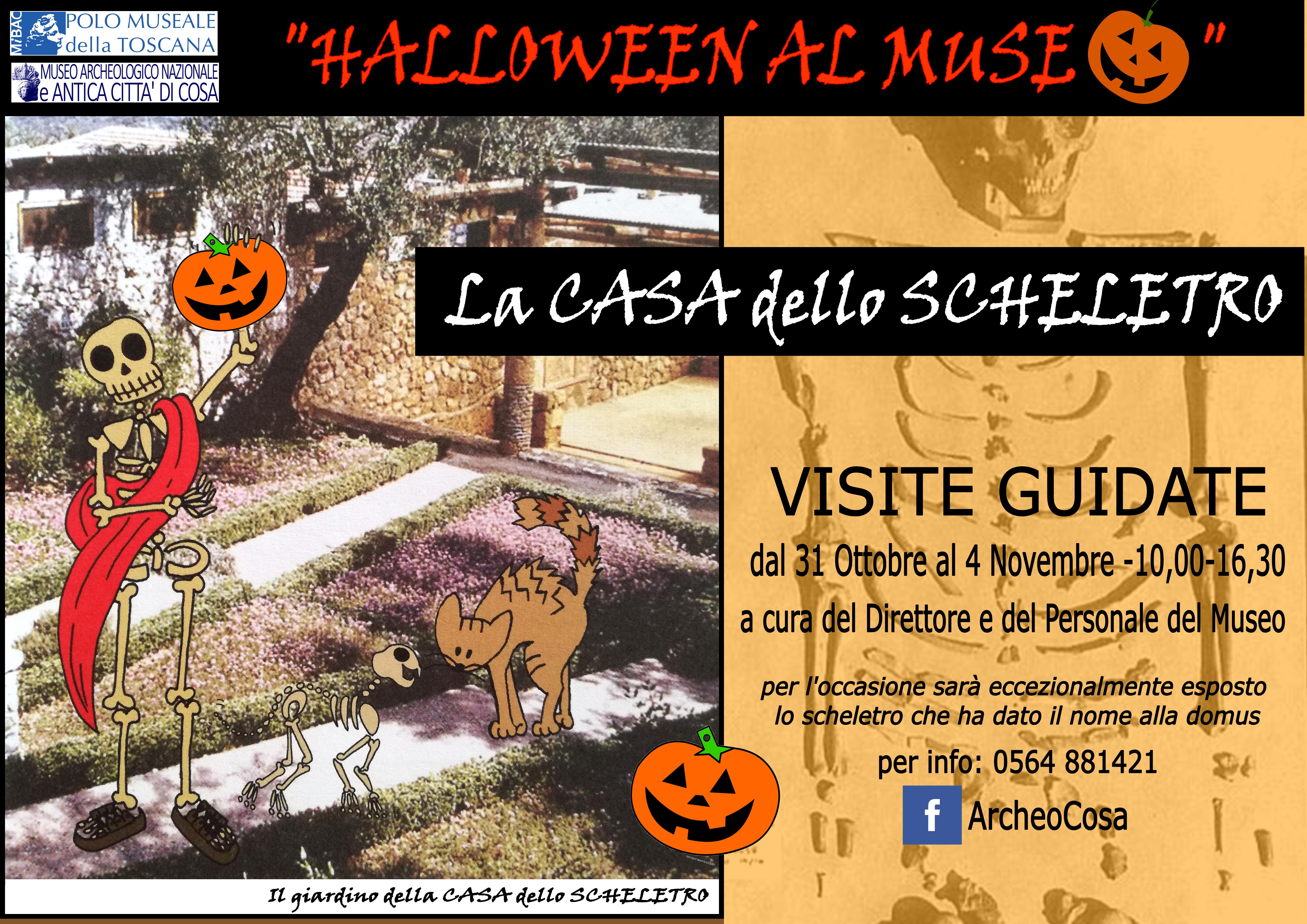Orbetello (GR) – Museo Archeologico Nazionale e Antica Città di Cosa. Halloween al museo “La casa dello scheletro”